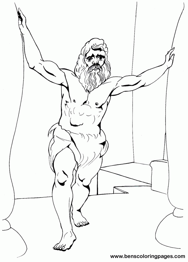 Bible samson coloring pages.
