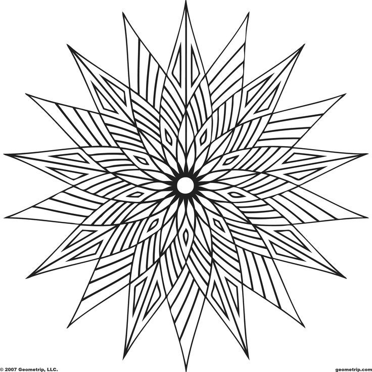 Geometric Coloring Pages - lots of pages to download, printout ...