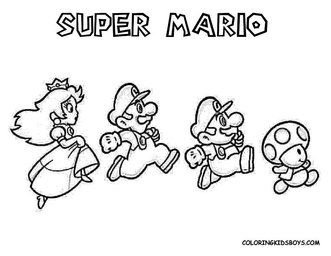 Mario Kart Characters Coloring Pages Coloring Home