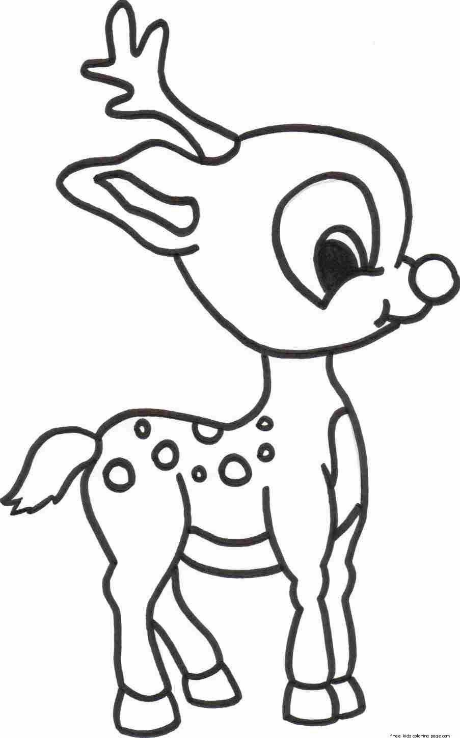 Christmas Animals Coloring Pages For Preschool   Coloring Pages ...