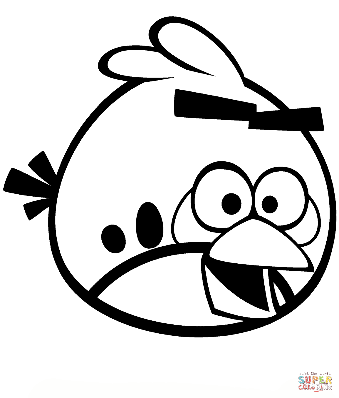 Angry Birds Red Coloring Pages   Coloring Home