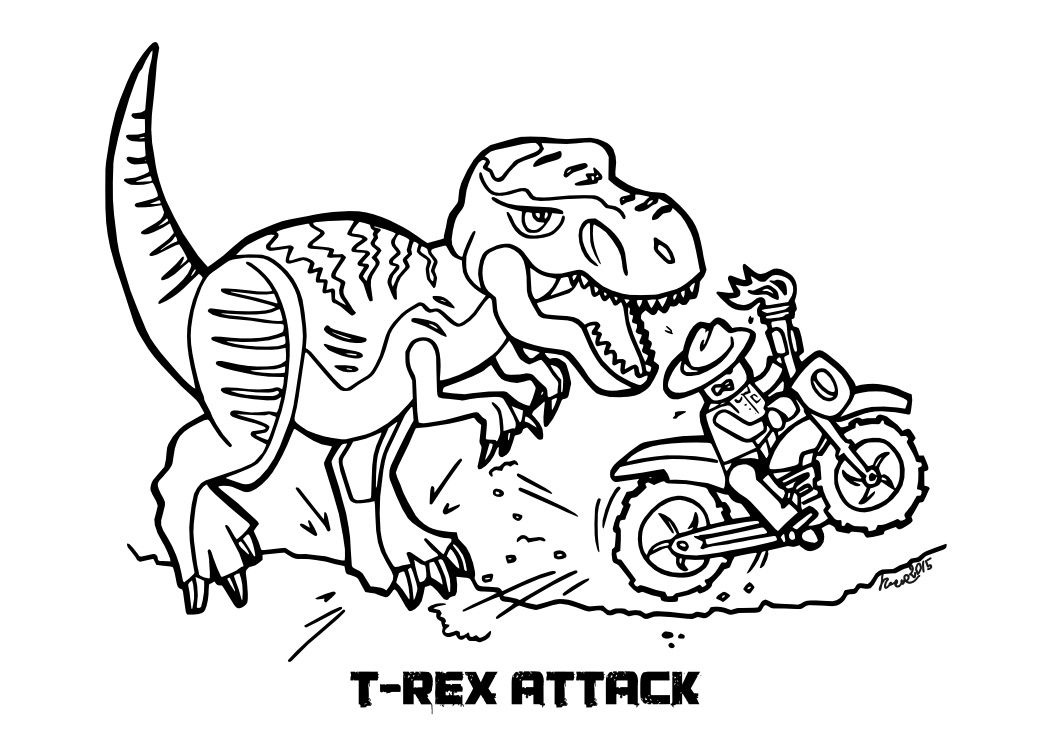 Lego Jurassic World Coloring Pages - Coloring Home
