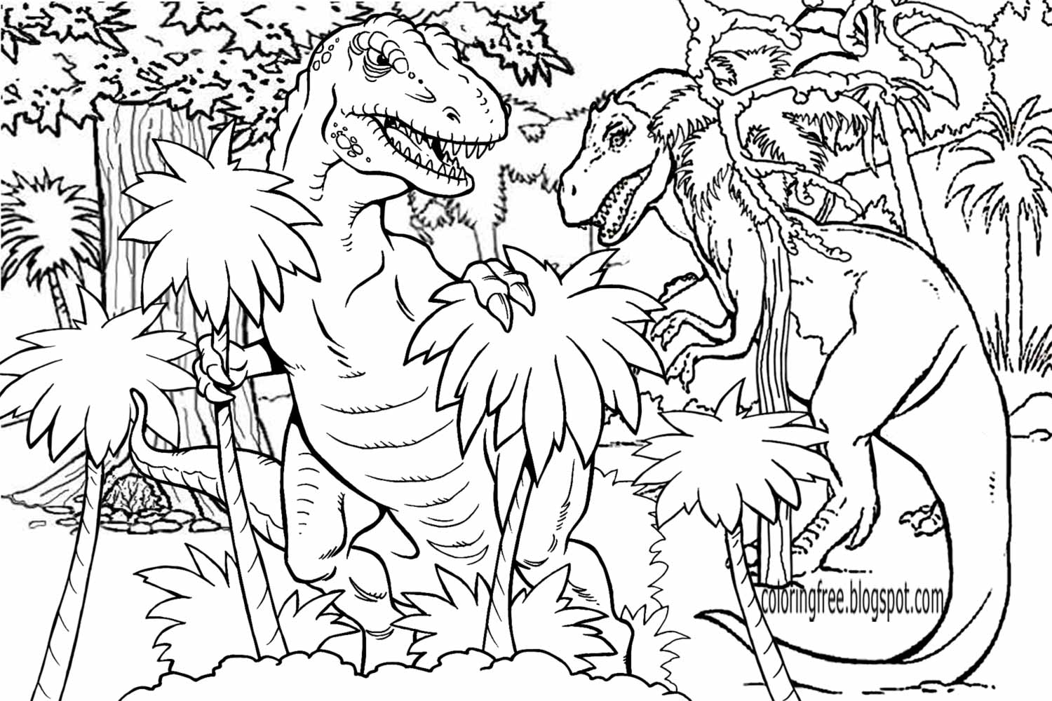 Real Dinosaur Coloring Pages