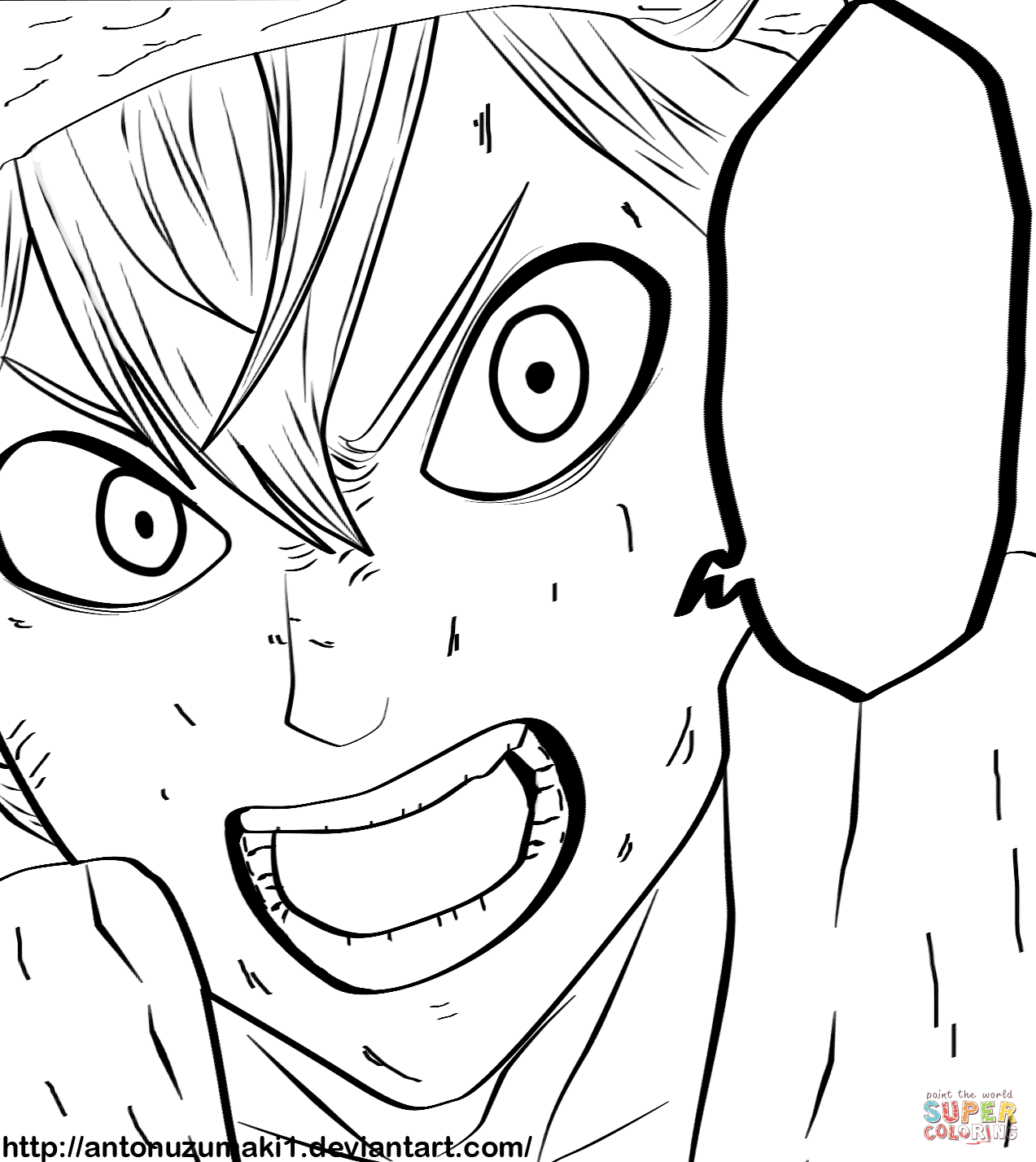 Capitulo from Black Clover coloring page | Free Printable Coloring Pages