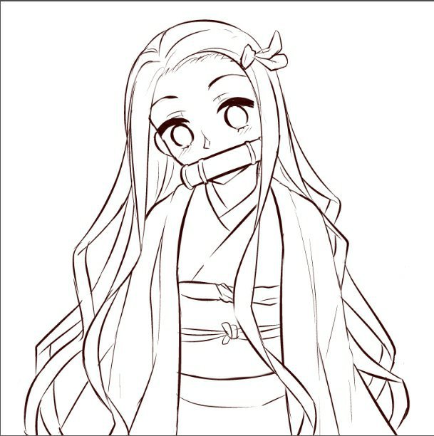 Anime Coloring Pages Nezuko - Coloring And Drawing - Coloring Home