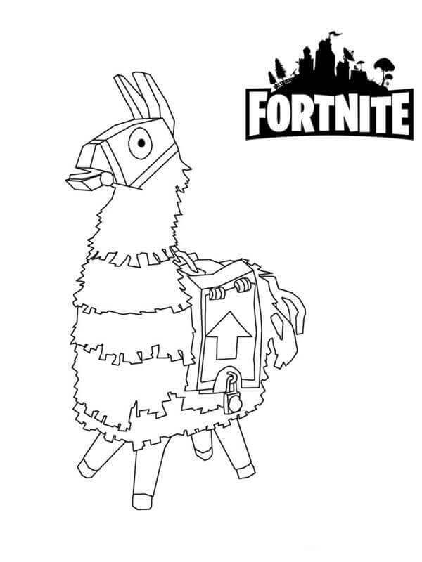 Fortnite Coloring Sheets Llama | Cool coloring pages, Coloring pages for  boys, Free printable coloring pages