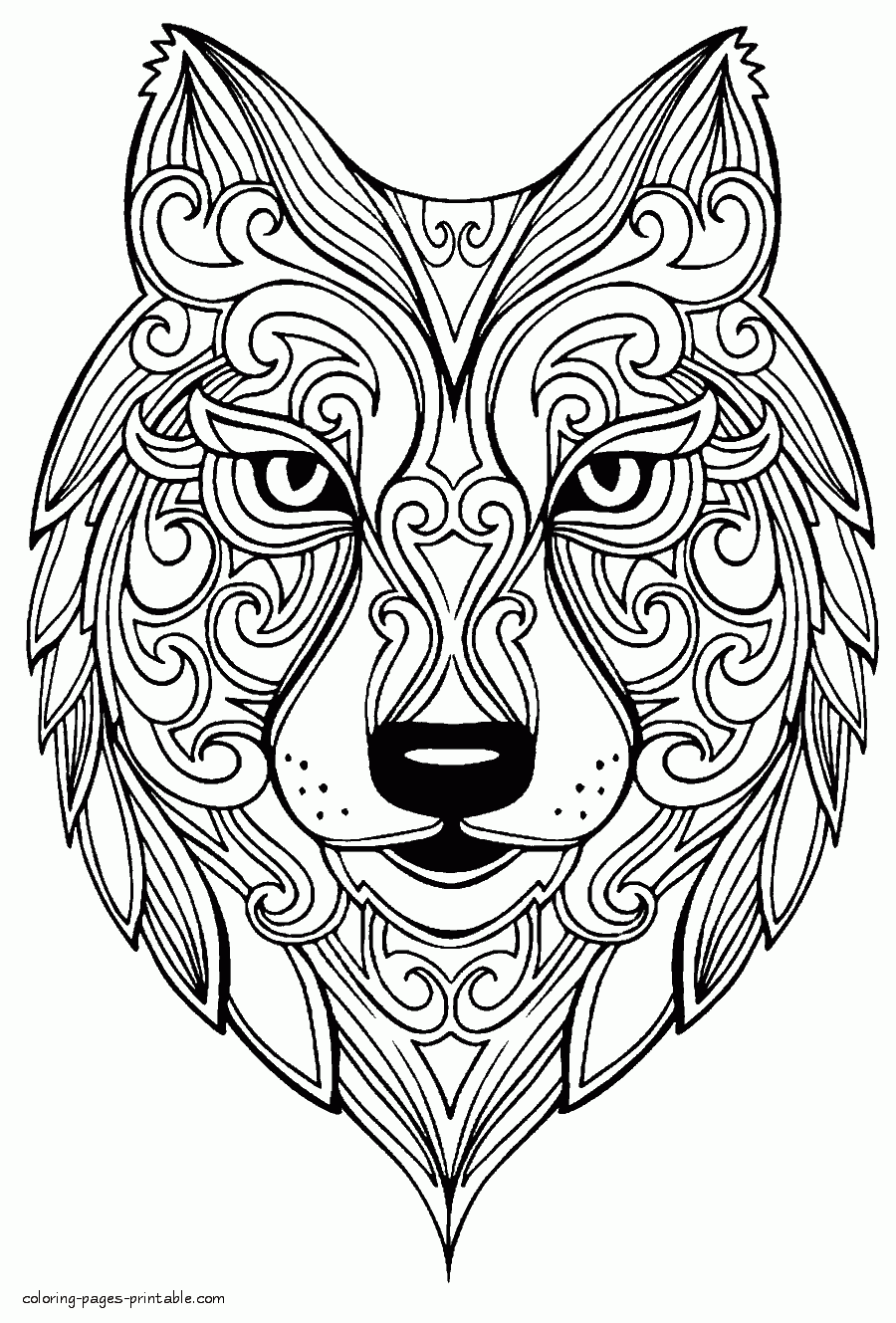 Animal Printable Coloring Pictures For Adults || COLORING-PAGES -PRINTABLE.COM