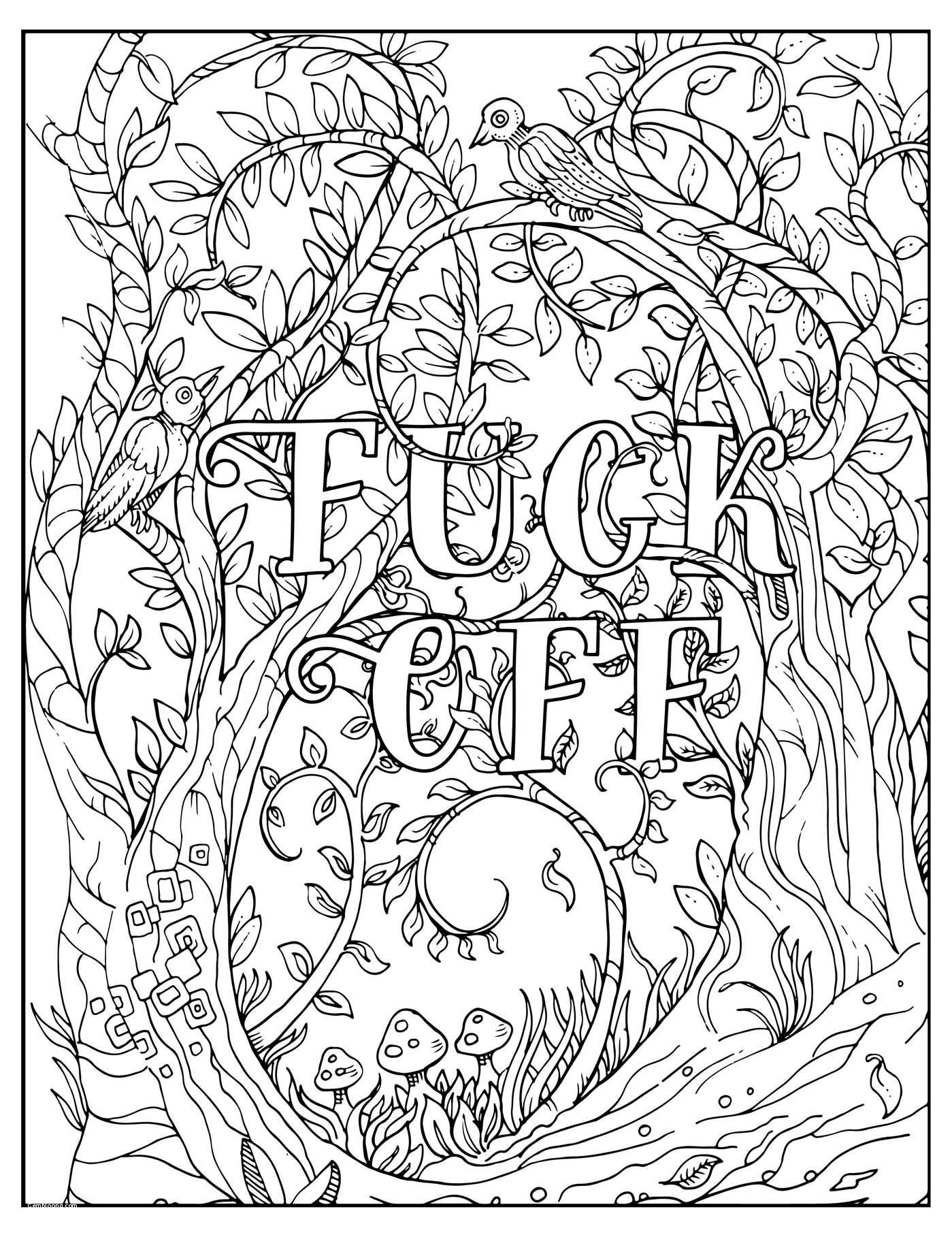 Adult Coloring Pages Curse Words