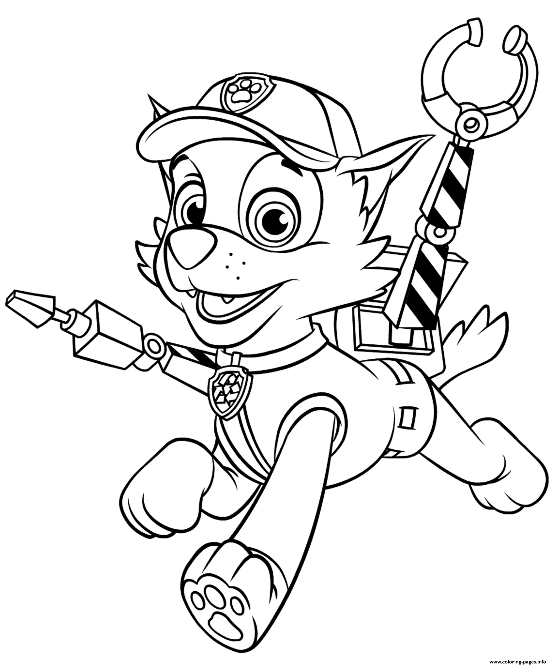 Rocky With Claws Paw Patrol Coloring Pages Printable   Coloring Home