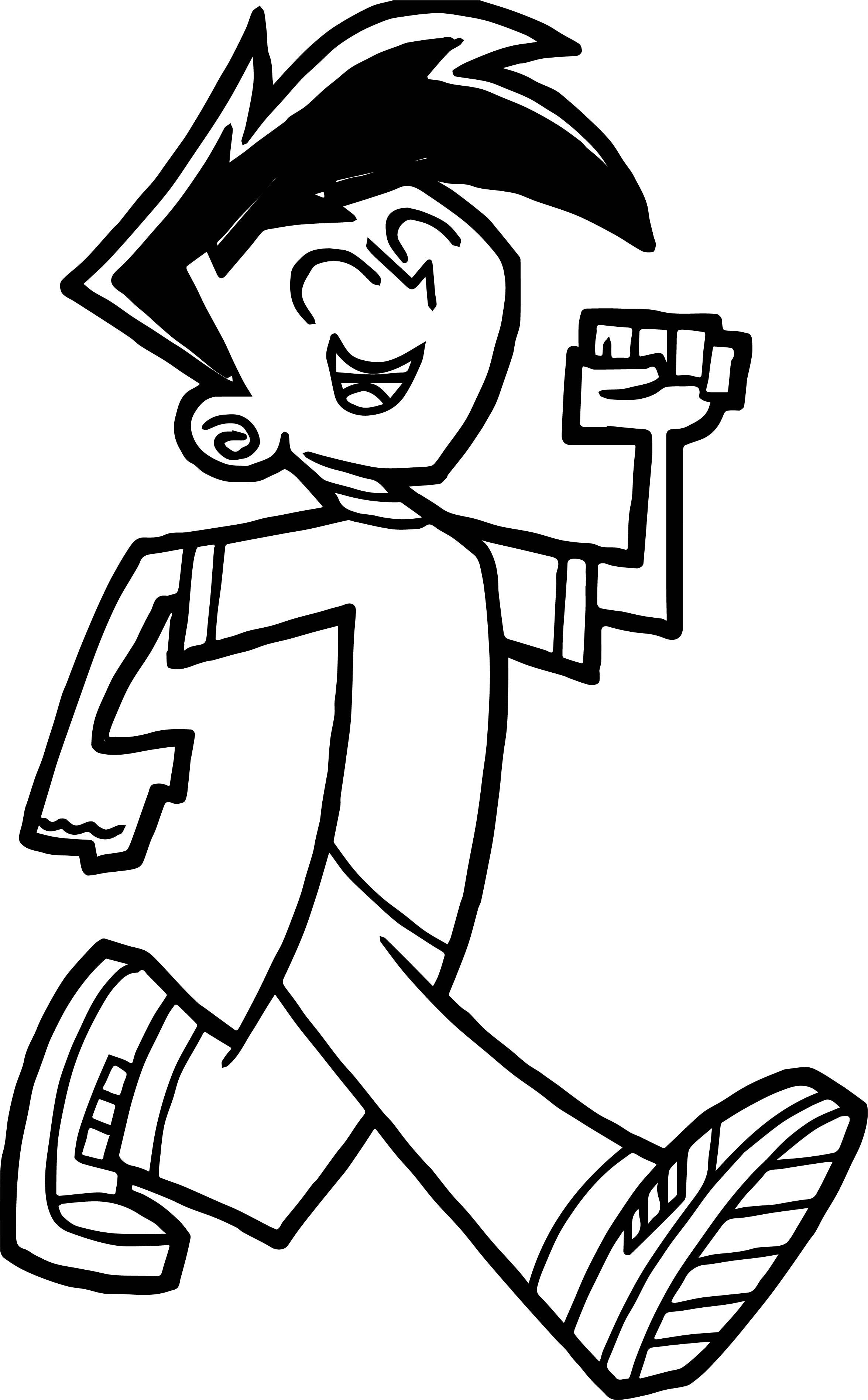 Coloring Pages: Boy Walking Coloring Pages