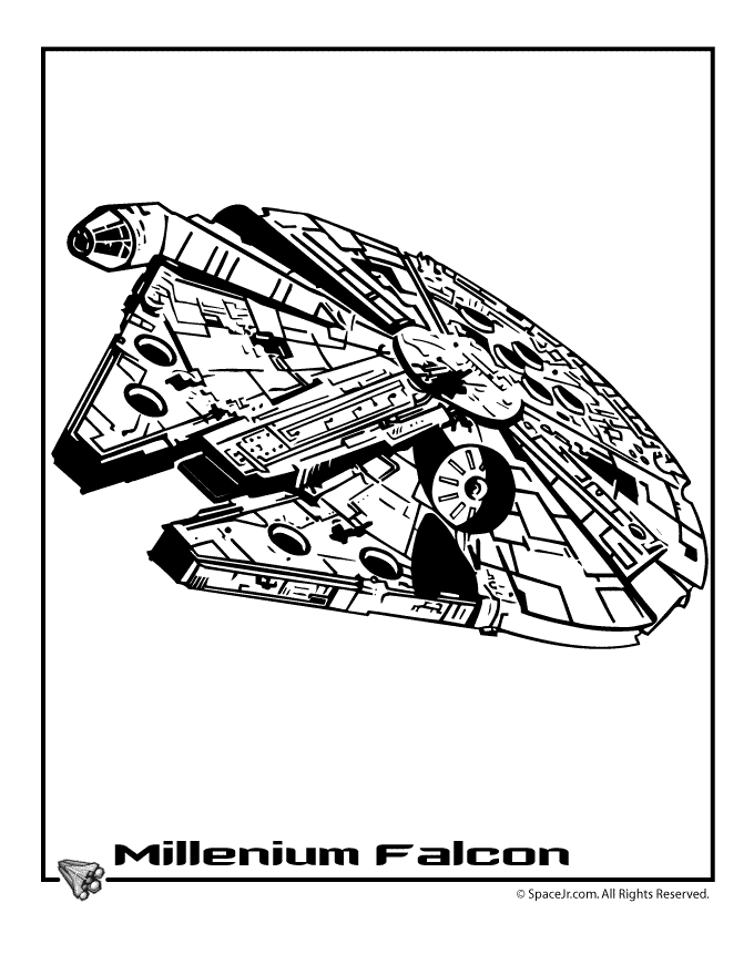 Millennium falcon coloring pages