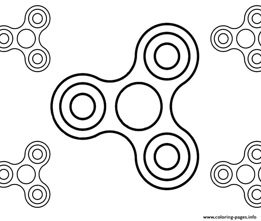 Simple Fidgets Spinners Coloring Pages Printable