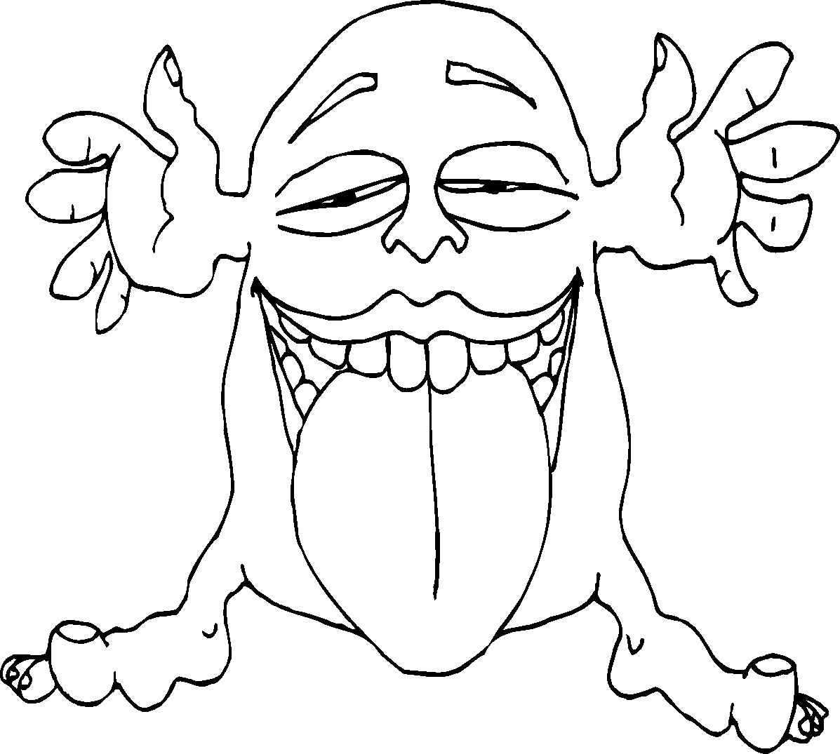 Coloring Pages | Monster Face Coloring P[Ages