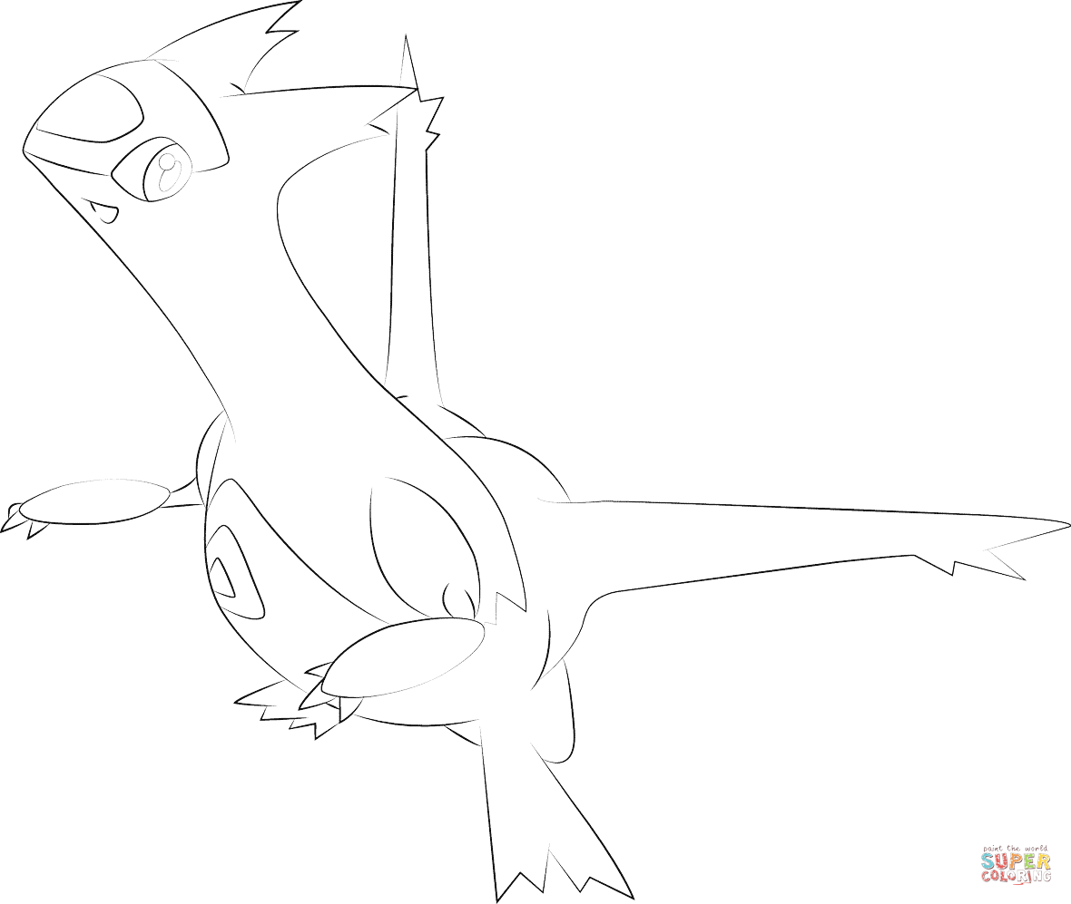 Latias Pokemon coloring page | Free Printable Coloring Pages