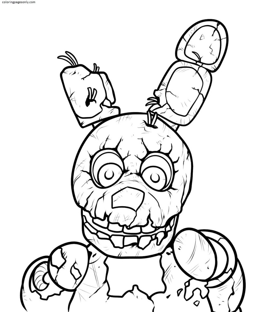 Five Nights at Freddy's Springtrap Coloring Pages - Five Nights At Freddy's Coloring  Pages - Coloring Pages For Kids And Adults