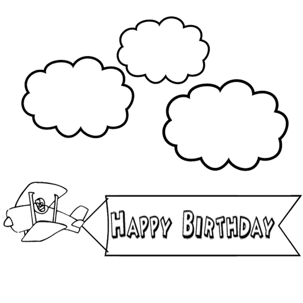 Free Happy Birthday Coloring Page | Birthday Coloring pages of ...