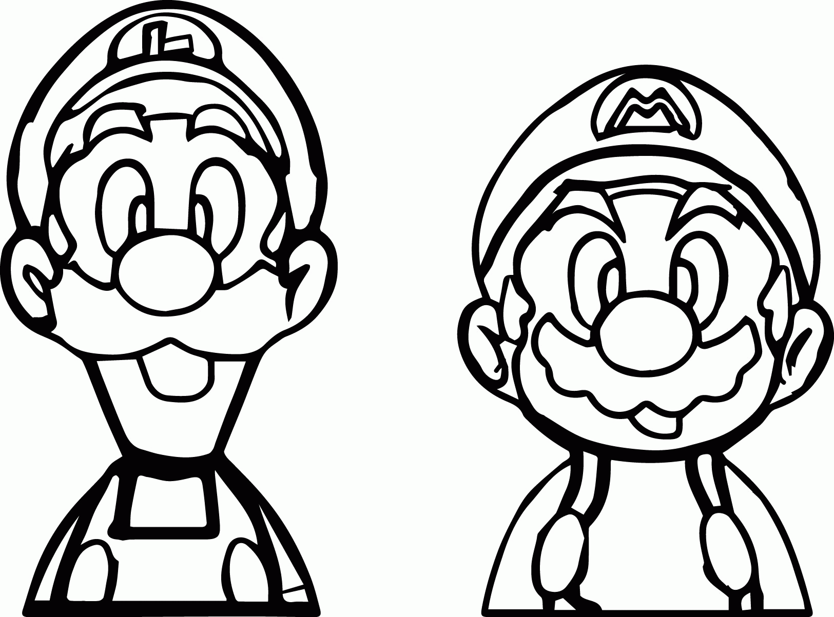 Персонажи из Марио раскраска