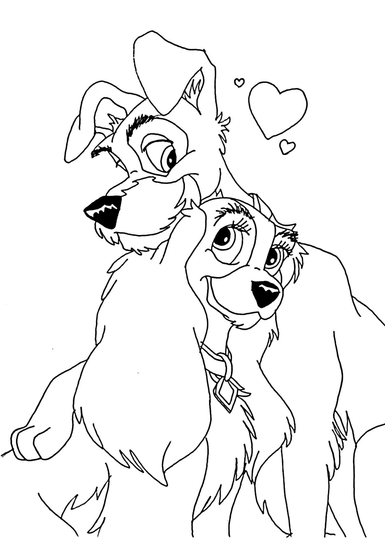 Download Lady And The Tramp Coloring Page - Coloring Home