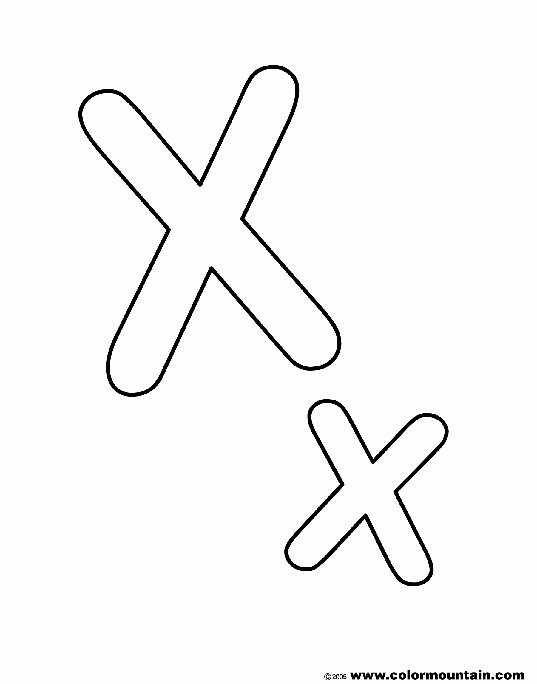 The Letter X Coloring page - Create A Printout Or Activity