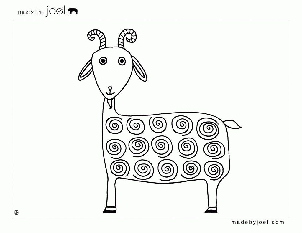 8 Pics of Goat Coloring Page Template - Goat Clip Art Coloring ...