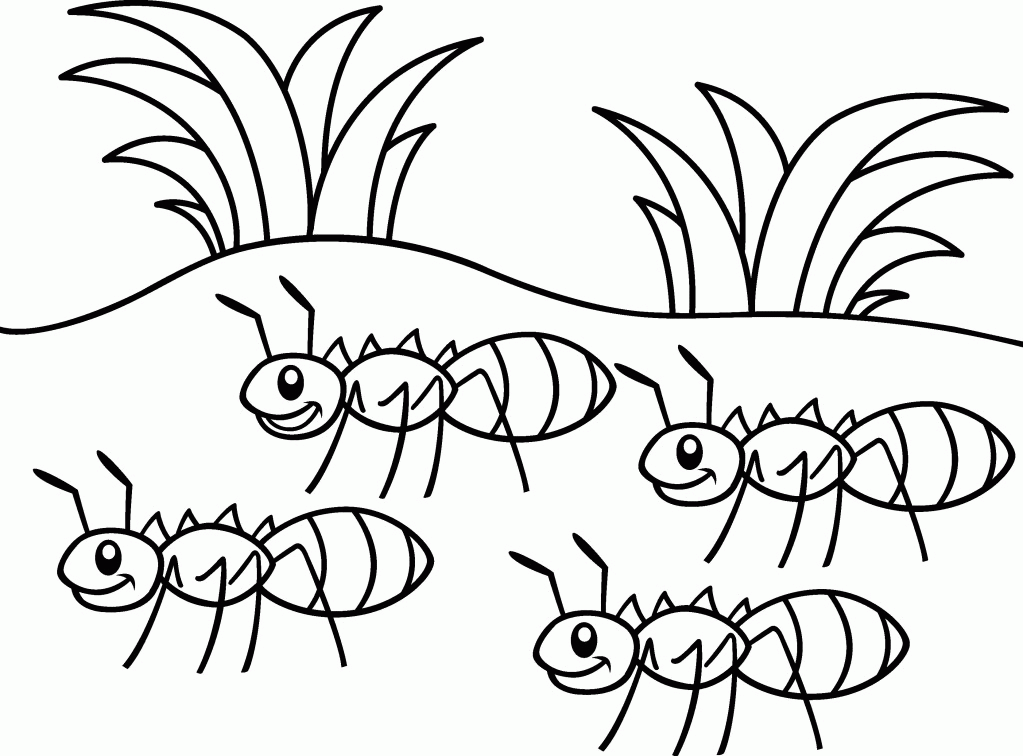 Ants marching coloring pages download and print for free