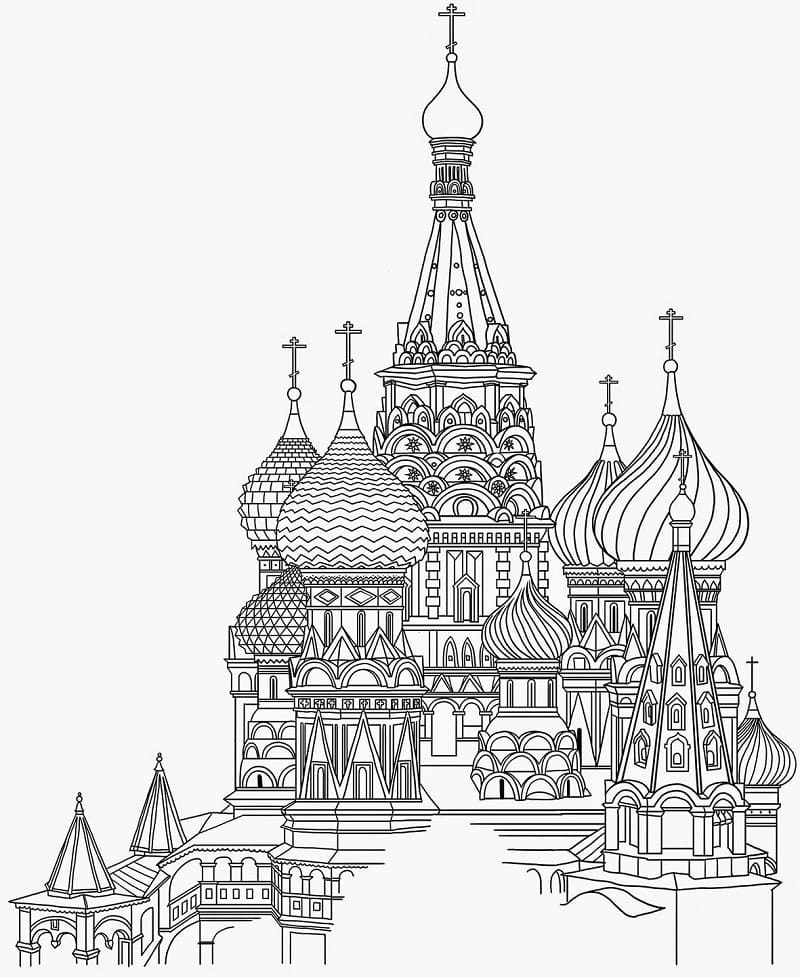 Saint Basils Cathedral 10 Coloring Page - Free Printable Coloring Pages for  Kids