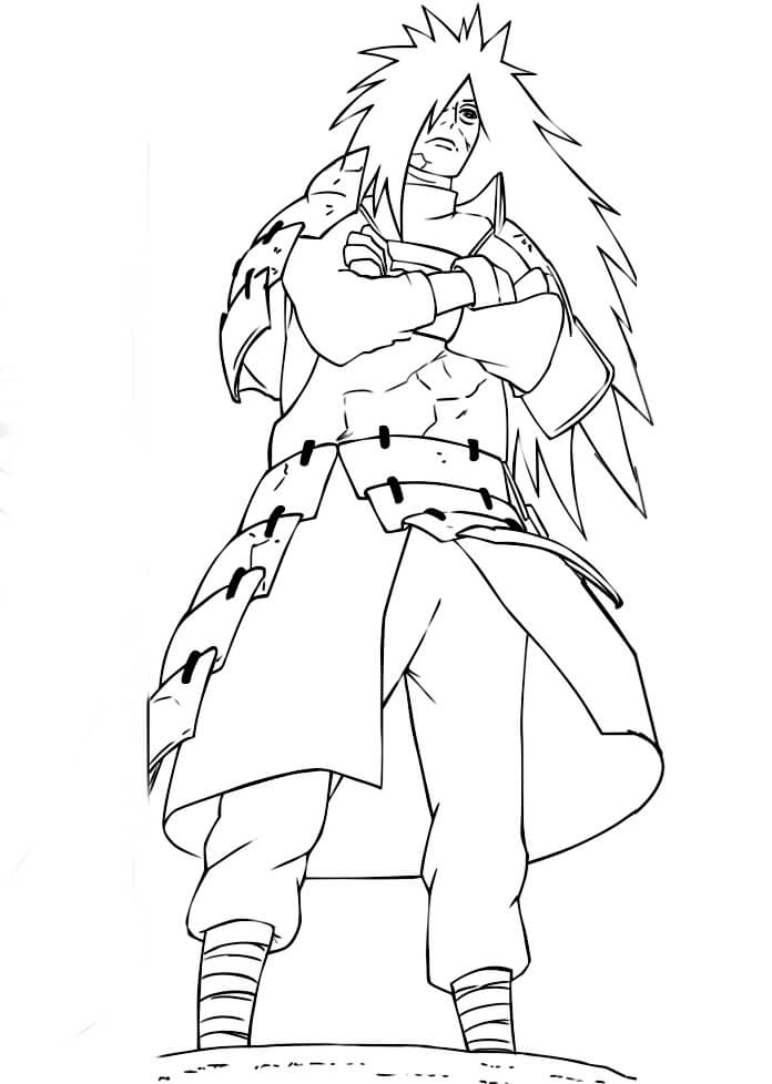Printable Uchiha Madara Coloring Pages - Anime Coloring Pages