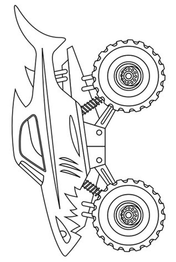 Monster Truck Colouring Pages // Digital Download // 26 Pages - Etsy