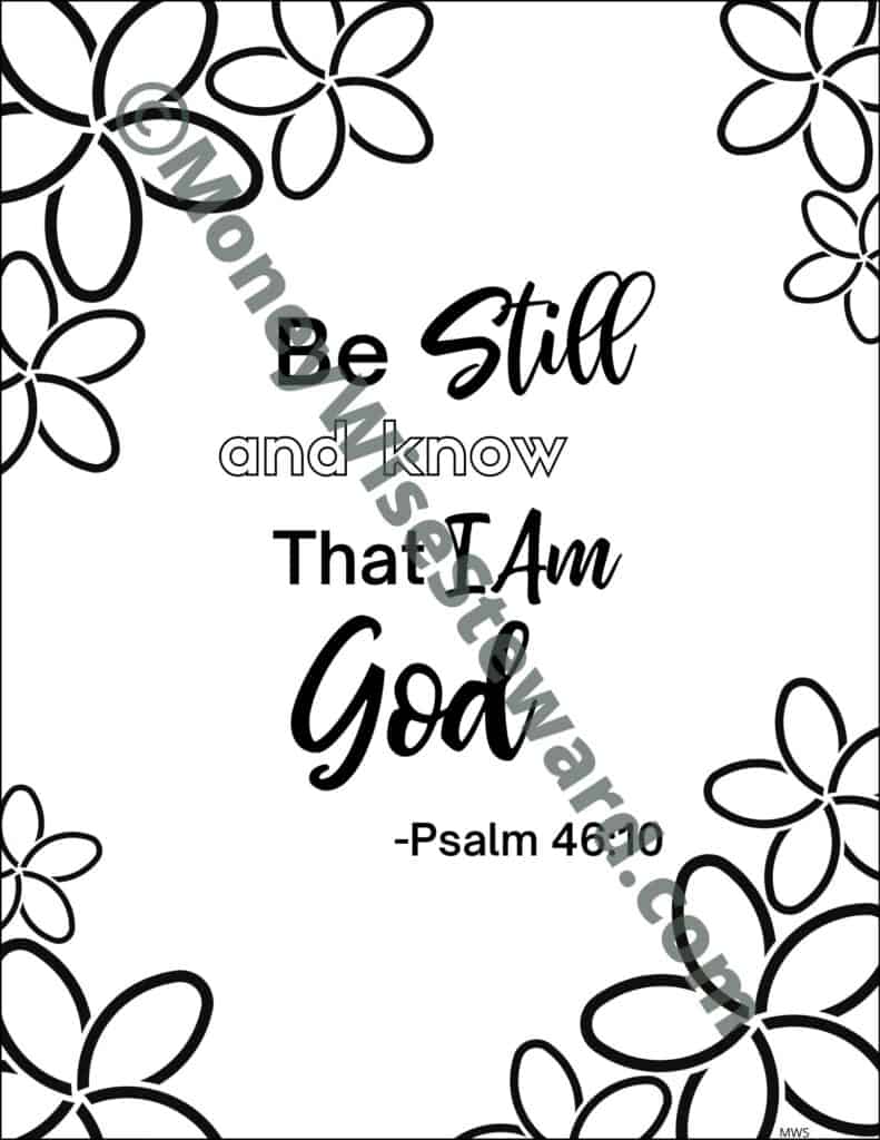 Completely Free Printable Bible Verse Coloring Pages