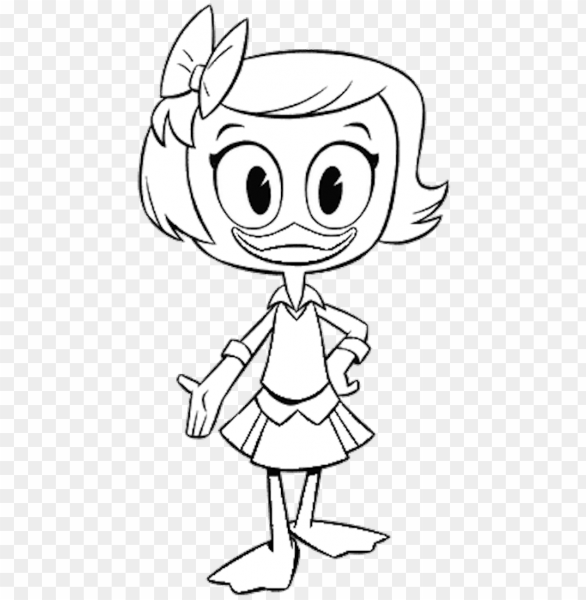Webby Ducktales Coloring Page - Ducktales 2017 Coloring Pages PNG