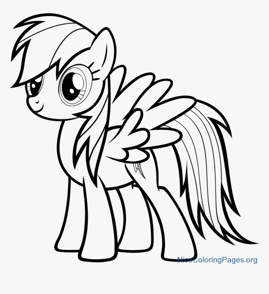 My Little Pony Rainbow Dash Coloring Pages, HD Png Download ...