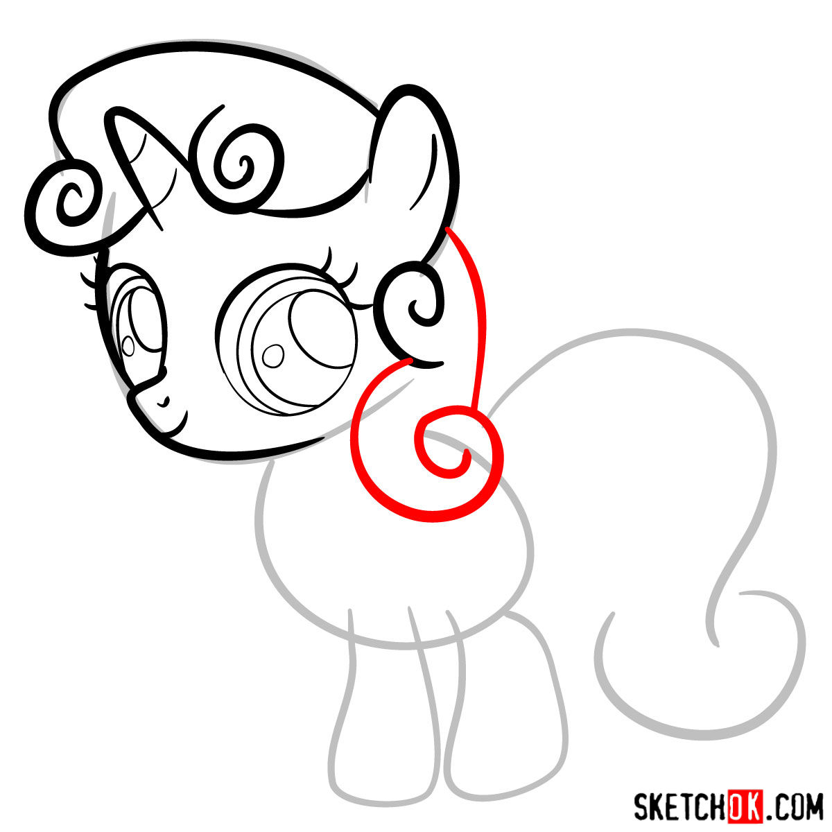 How to draw Sweetie Belle | MLP - Step by step drawing tutorials