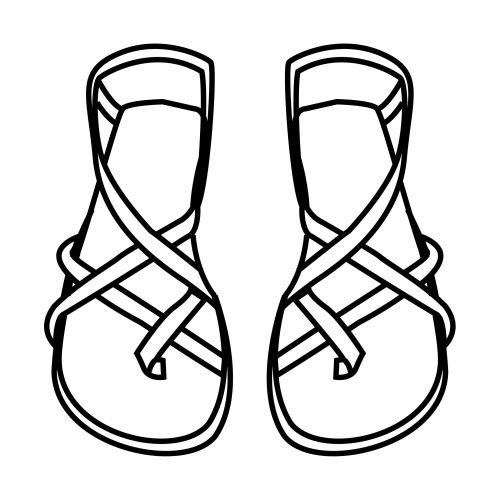 Sandals Coloring Pages Coloring Home