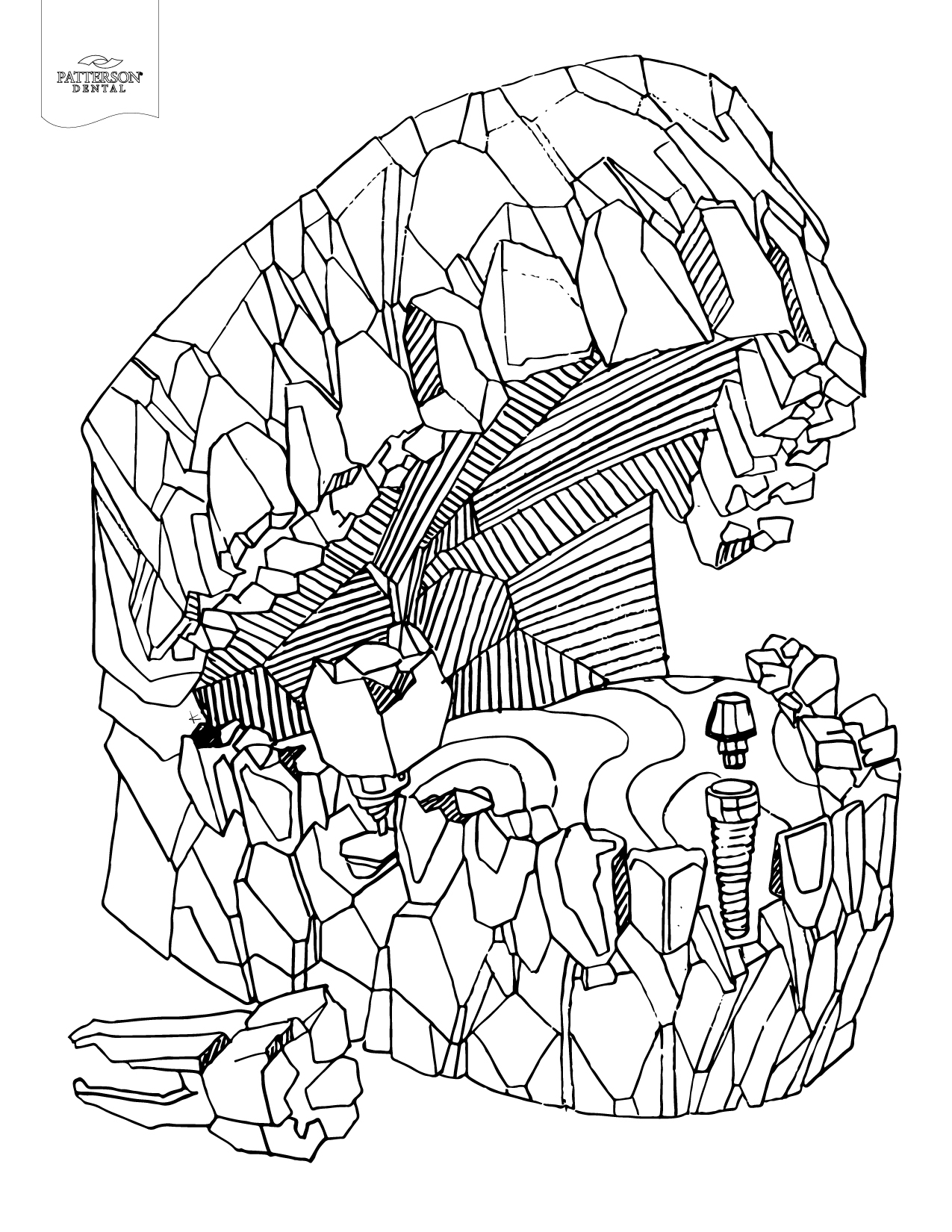 10 Toothy Adult Coloring Pages [Printable] – Off the Cusp