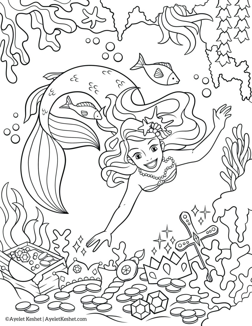 Mermaid Coloring Pages For 11Year Olds Coloring Pages Of Cat And ...