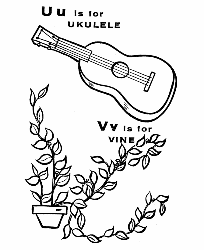 Free Printable Ukulele Coloring Pages