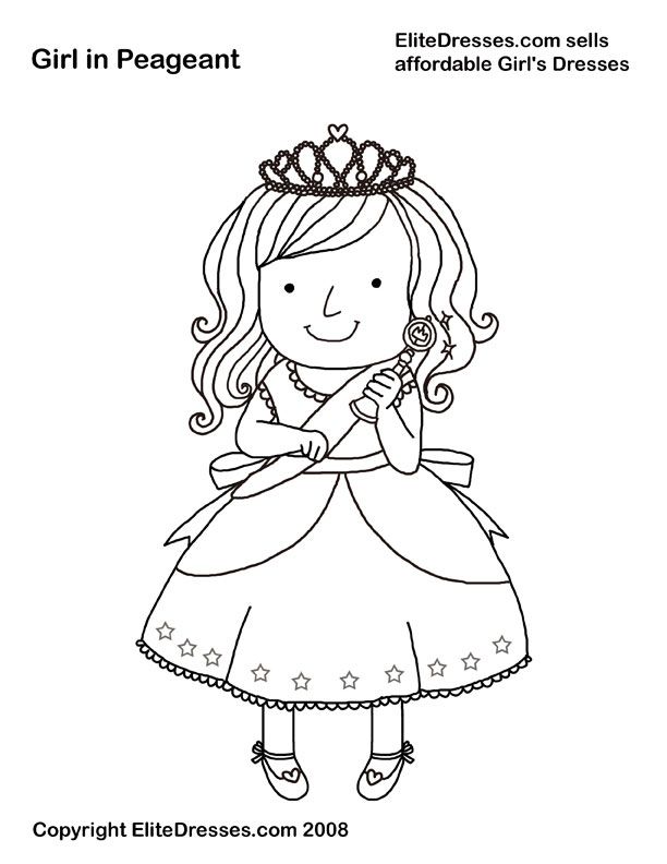 Girl's Dresses Coloring Pages that are free and printable