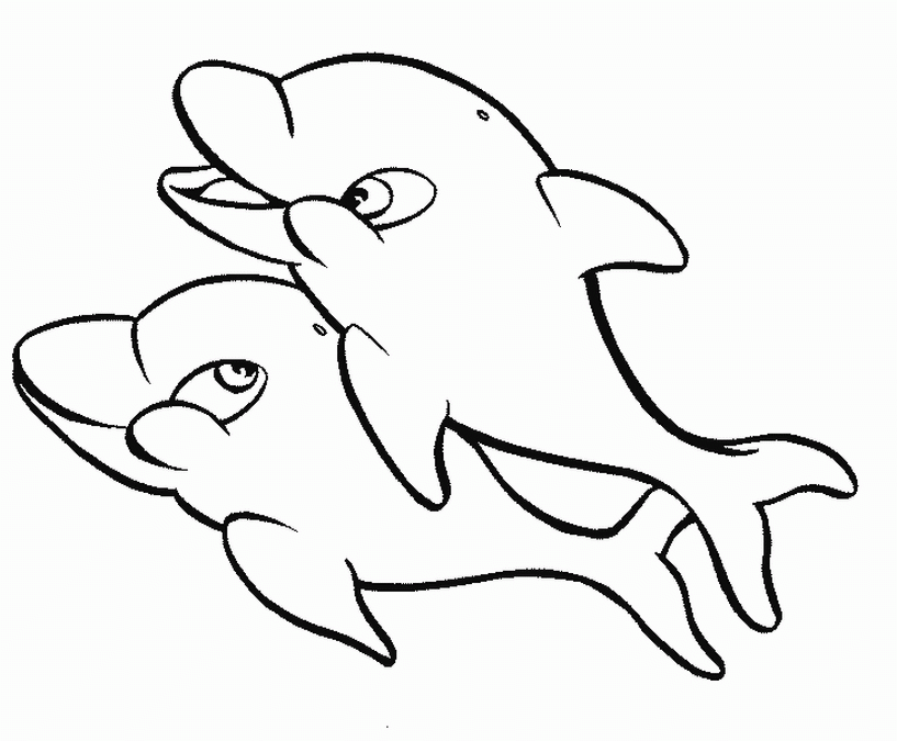 Animal Coloring Free Dolphin Clipart, Printable Coloring Pages 