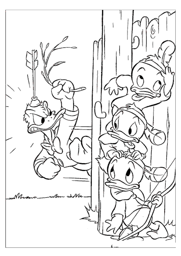 coloring books Huey, Dewey, Louie to print and free download