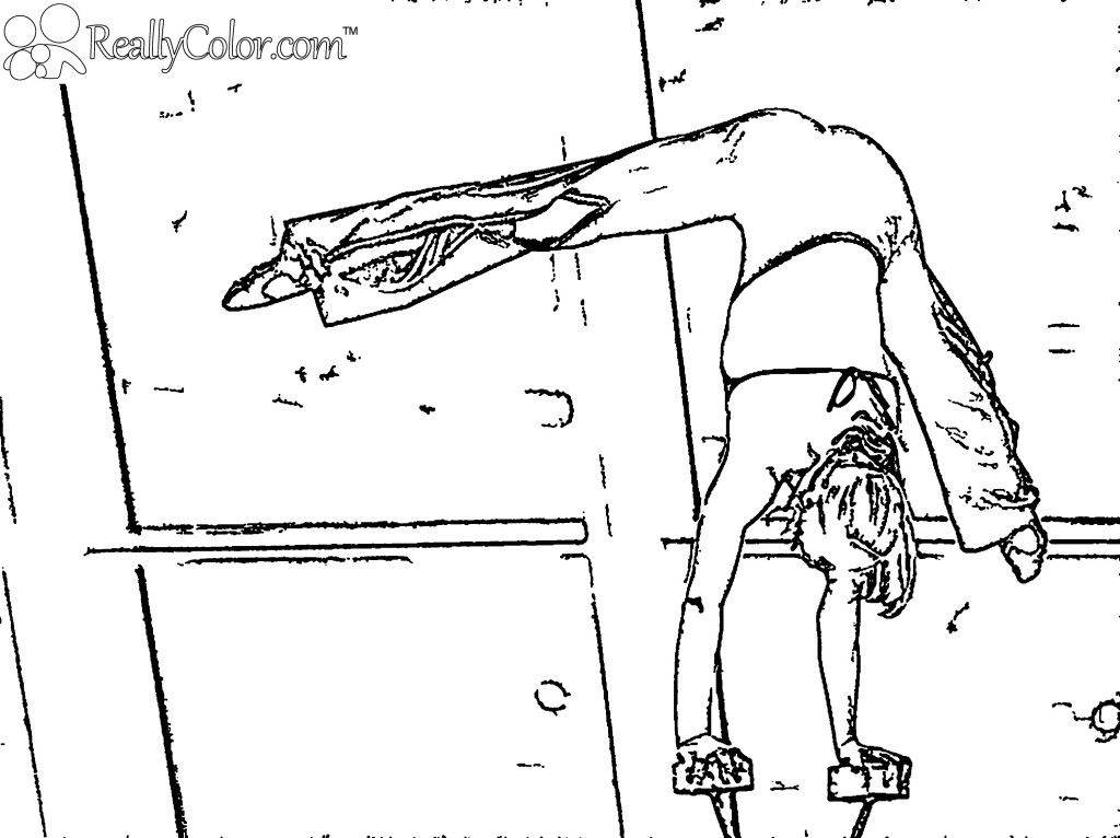Gymnastics Coloring Pages - Coloring For KidsColoring For Kids