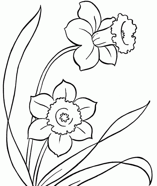 Spring Flowers Colouring Pages To Print - Spring day Cartoon 