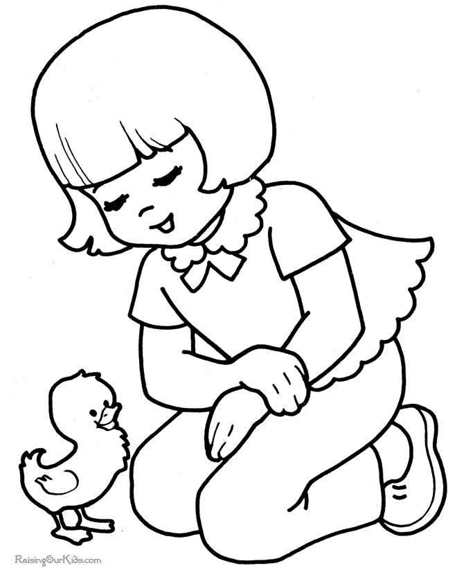 Kid Coloring Book Pages for Easter - 010