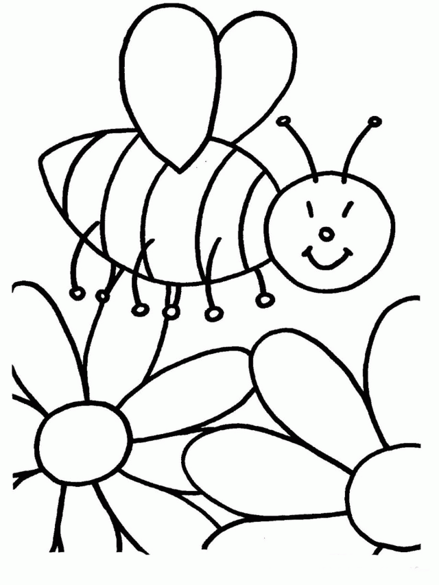 Cute Coloring Pages Of Flowers Bees Coloring Pages Realistic 