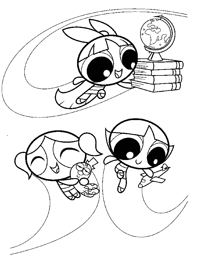 puff Girls Colouring Pages