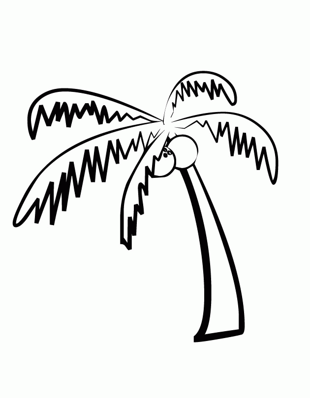 Coconut Tree Coloring Page - Coloring Home