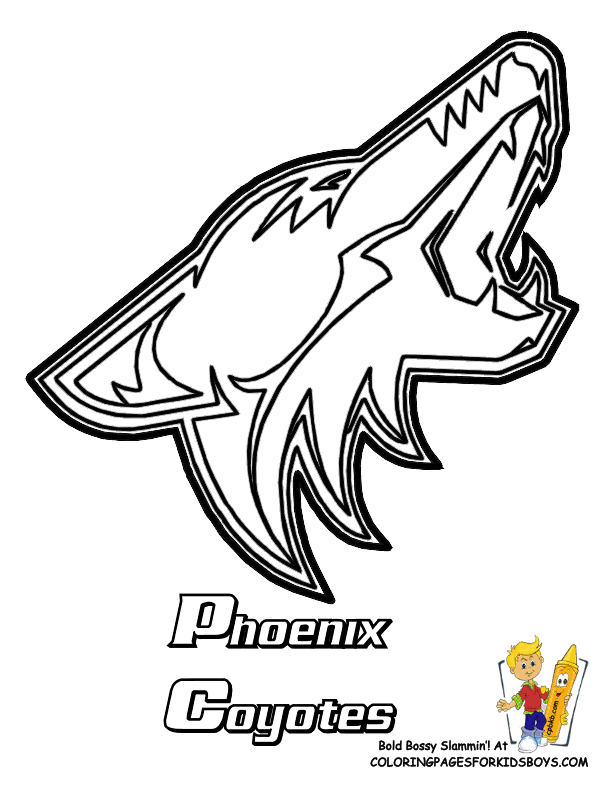 Coloring pages - letscoloringpages.com - Hockey Phoenix Coyotes 