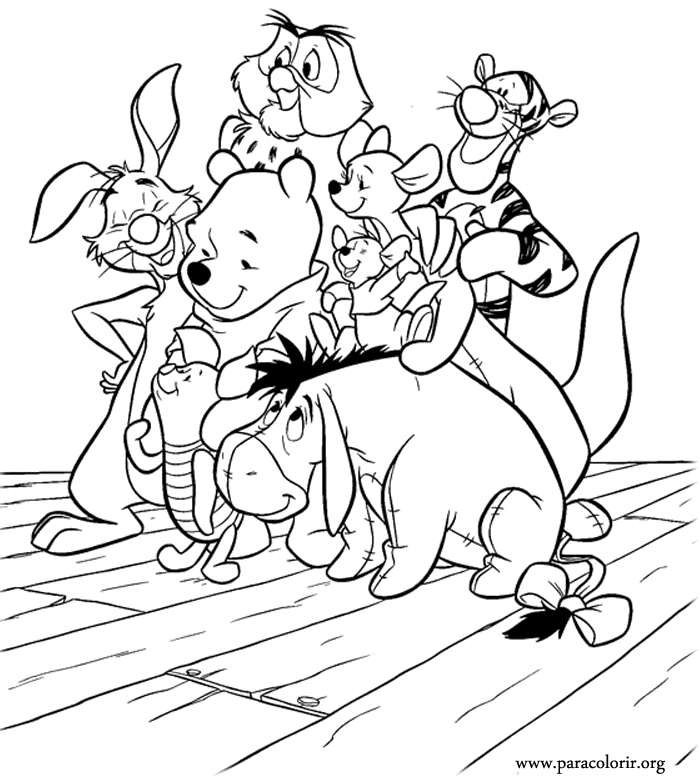 Winnie the Pooh - Winnie the Pooh and Friends coloring page