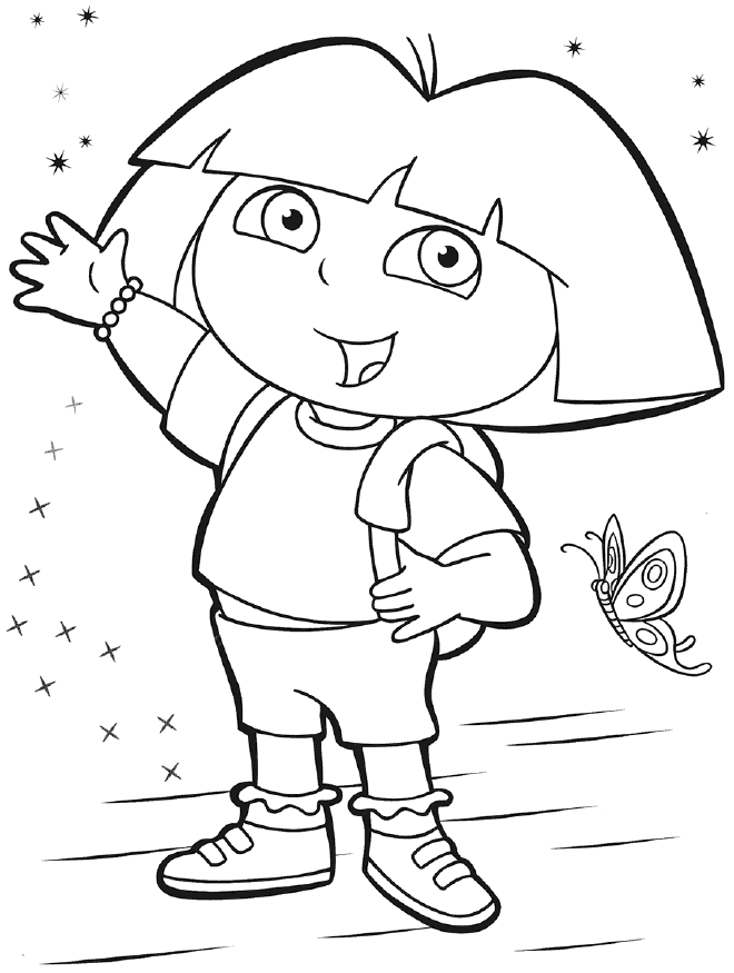 Free Coloring Pages Dora Explorer