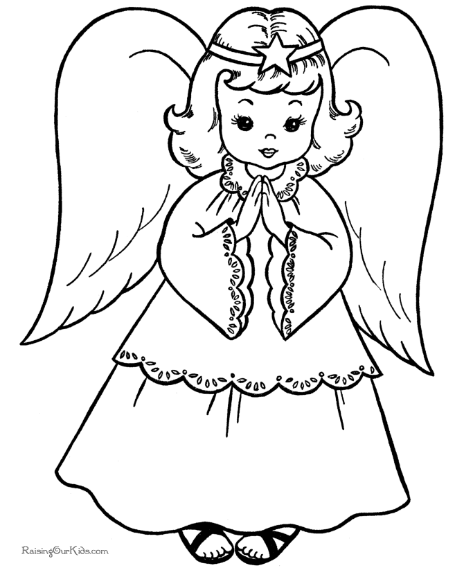 Free Printable Pictures Of Angels Coloring Home
