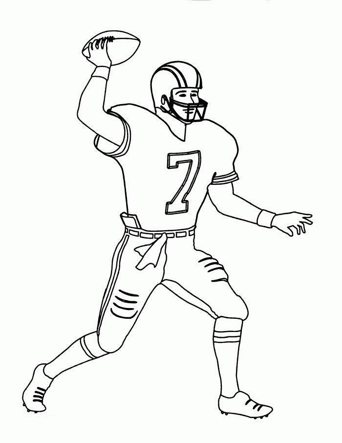 Free American Football Coloring Page | Kids Coloring Page